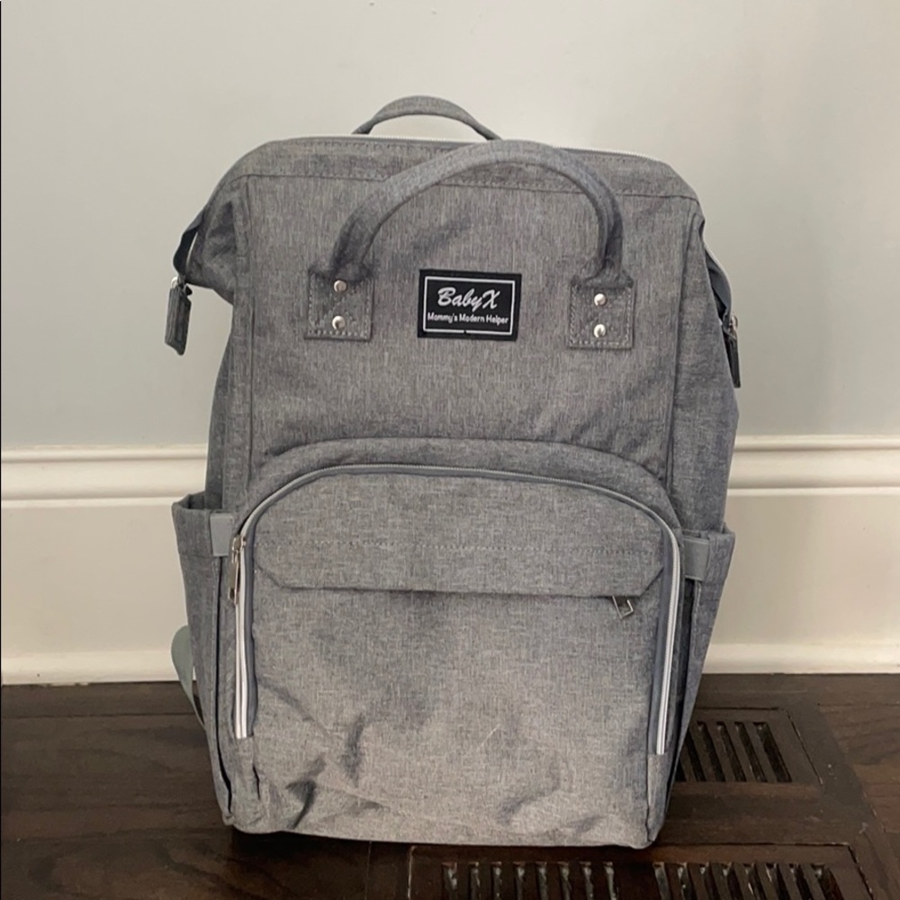 Gray Diaper Backpack